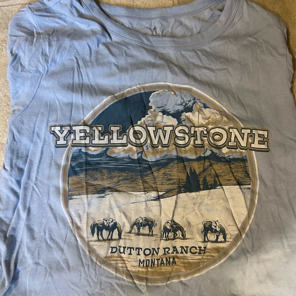 Yellowstone Dutton Ranch Light Blue Tee
